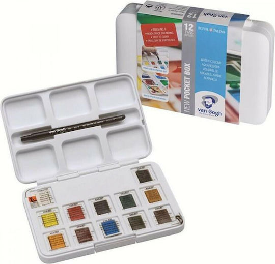 Royal Talens Van Gogh Set de Colorat Set de acuarele de buzunar 12 culori 12buc