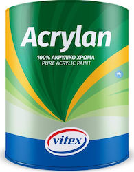 Vitex Acrylan Βάση M Plastic Acrilyc Paint for Exterior Use White 1lt