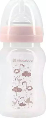 Kikka Boo Sticlă de Plastic pentru Bebeluși Anti-Colici cu Tetină de Silicon pentru 3+ luni Roz Flamingo 240ml 1buc