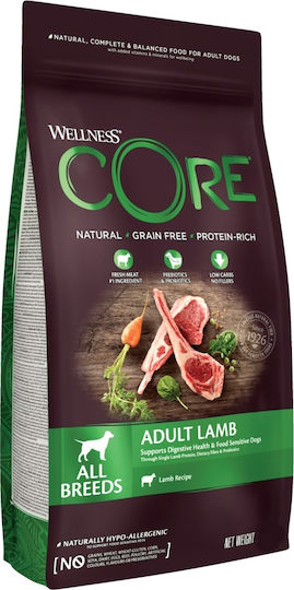 Wellness Core Adult Lamb 1.8kg Dry Food Grain-Free for Adult Dogs with Lamb