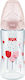 Nuk Plastikflasche First Choice Plus Temperature Control Gegen Koliken mit Silikonsauger für 6-18 Monate Pink Blumen 300ml 1Stück 10.741.940