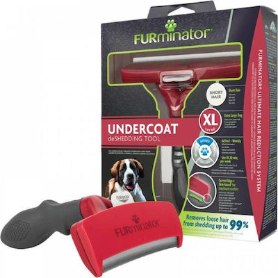 FURminator Undercoat Tool XLarge Dog Comb for Short-Haired Dogs with Razor for Hair Removal