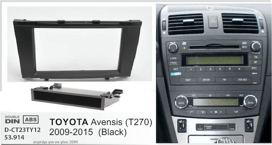 Connects2 DIN Fascia Panels 2 Din Front Panel R/CD Toyota Avensis T27 2009 for Toyota Avensis 2009-2011
