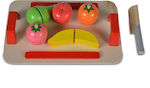Moni Obst & Gemüse Spielzeug Παιχνίδι Σανίδα Κοπής με Φρούτα aus Holz für 3+ Jahre 5Stück