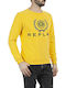 Replay Men's Sweatshirt with Hood and Pockets Yellow