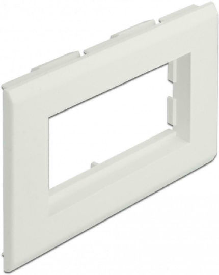 DeLock Switch Frame Horizontal Installation Easy 45 130x80mm Socket Base Module in White Color 81316