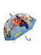 Chanos Kinder Regenschirm Gebogener Handgriff Spiderman Blau mit Durchmesser 90cm.