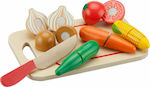 New Classic Toys Fruits & Vegetables Toy Λαχανικά με Δίσκο made of Wood for 2+ Years Old