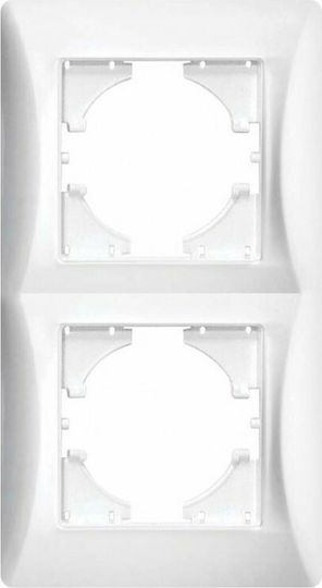 Lineme Switch Frame 2 Positions Vertical Installation in White Color 50-00126-1