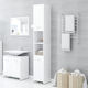 vidaXL Floor Bathroom Column Cabinet L30xD30xH183.5cm White