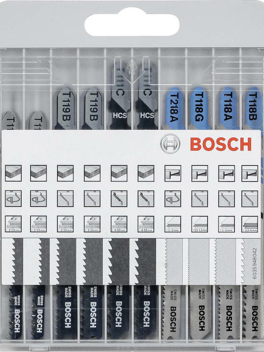Bosch 2607010630 Λάμες Basic for Metal and Wood για Μέταλλο 10τμχ