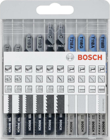 Bosch Jig Saw Blade for Metal Basic for Metal and Wood 10pcs 2607010630