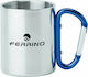 Ferrino Ποτήρι για Camping Κύπελλο Inox με Καραμπίνερ 230ml 230ml