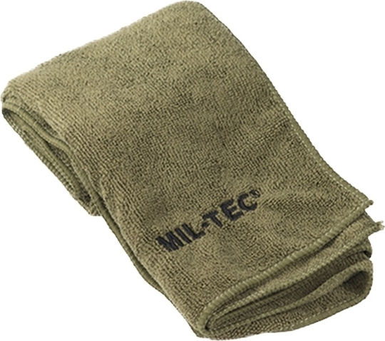 Mil-Tec Πετσέτα Microfiber Προσώπου σε Θήκη Χακί 80x40εκ.