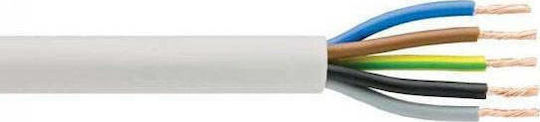 Nexans Power Cord with Cable Properties 5x4mm² in White Colour 1m Flexible