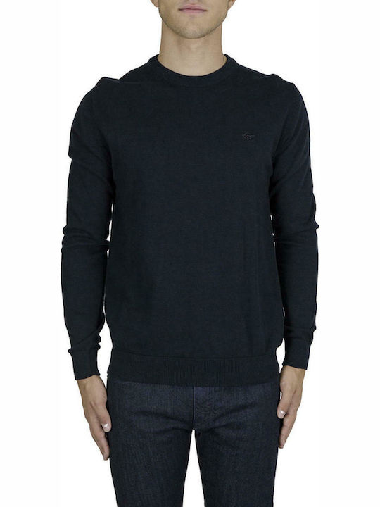 Gnious Herren Langarm-Pullover Schwarz