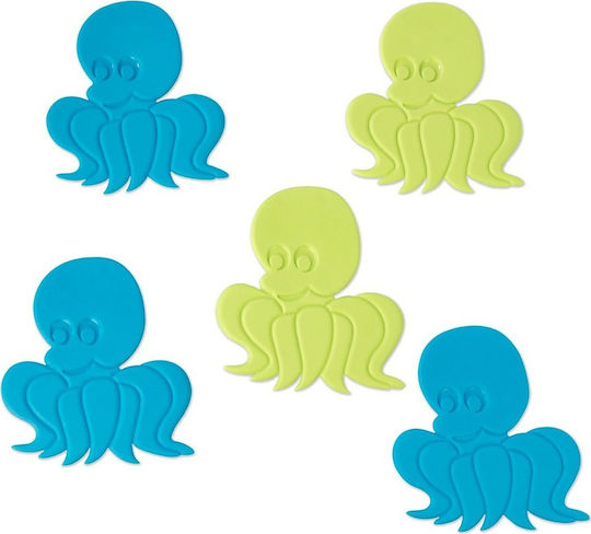 Dimitracas Baby Rutschfeste Badematten & Aufkleber Octopus Mehrfarbig 5 Stück
