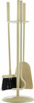 Zogometal Fireplace Tool Set with Stand Holder Ivory Coast