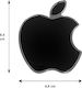 Race Axion Car Sticker with Enamel Coating Apple 8.4 x 6.9cm in Black Colour