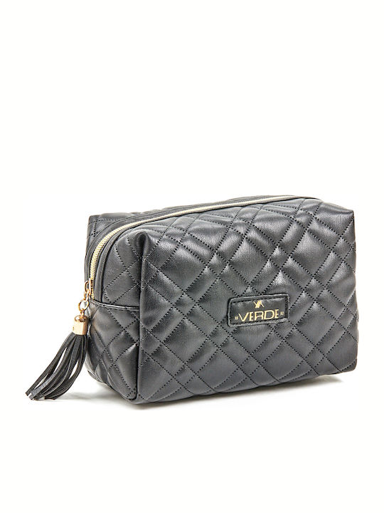 Verde Damen Necessaire in Schwarz Farbe 22cm