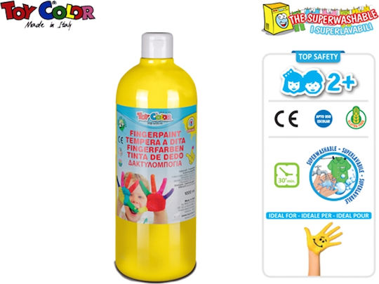 Toy Color Fingerpaint Δακτυλομπογιά Δακτυλομπογιά Κίτρινη 1000ml