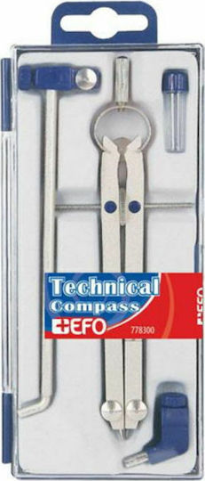 +Efo Technical Μεταλλικός Διαβήτης με Μύτη, Μολύβι, Ροδέλα σε Κασετίνα