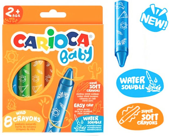 Carioca Baby Super Soft Σετ Κηρομπογιές με 8 Χρώματα