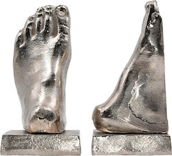 Metal Bookend in Silver Color 24x11x11cm.