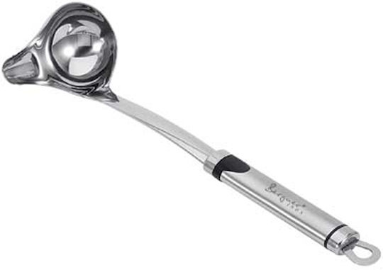 Zaros Tiefe Servierlöffel Sauce Rostfreier Stahl Silber 29,5cm