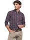 Long Sleeve Checked Blue Shirt