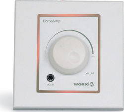Equipson HomeAmp Steckdose Volumen-Regler Wandmontage 2x20W in Weiß Farbe 82MEG411