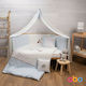 abo Mosquito Net Crib Tulle M.8081.500 with Support Base Light Blue 510x180cm