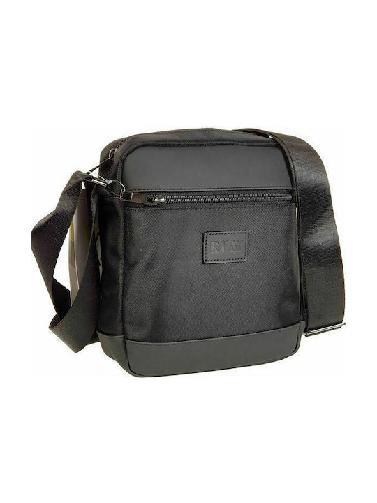 RCM 73651 Ανδρική Τσάντα Ώμου / Χιαστί σε Μαύρο χρώμα