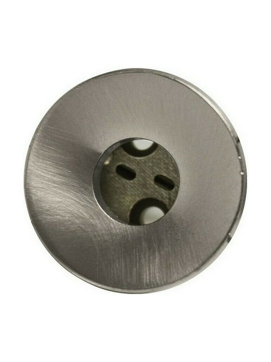 Aca Rund Metallisch Einbau Spot mit Fassung G4 Silber 3.4x3.4cm.