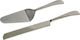 InTheBox Metallic Serving Utensil Set Silver Curve 2pcs