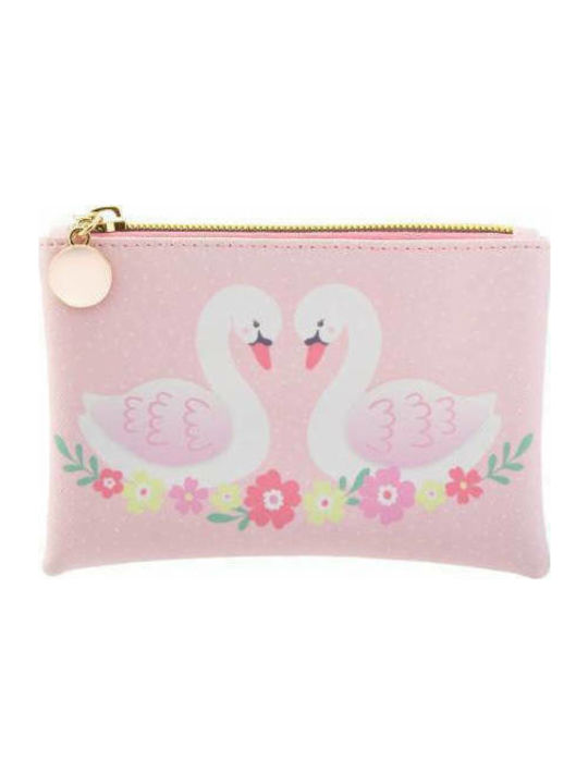 Sass & Belle Swan Kids Wallet with Coins with Zipper Pink FRAN093