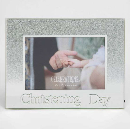 Bambino Mio Glass Photo Frame Silver Christening Day 13x9cm