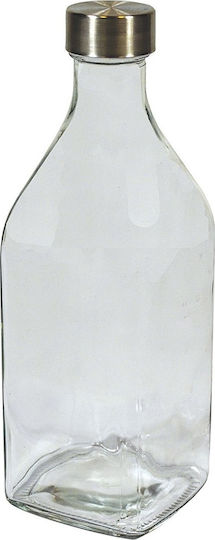Sidirela Flasche Wasser Glas mit Schraubverschluss Transparent 1000ml Sidirela Flasche Wasser Glas mit Schraubverschluss Transparent 1000ml