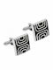 Senza Cufflinks of Silver Black