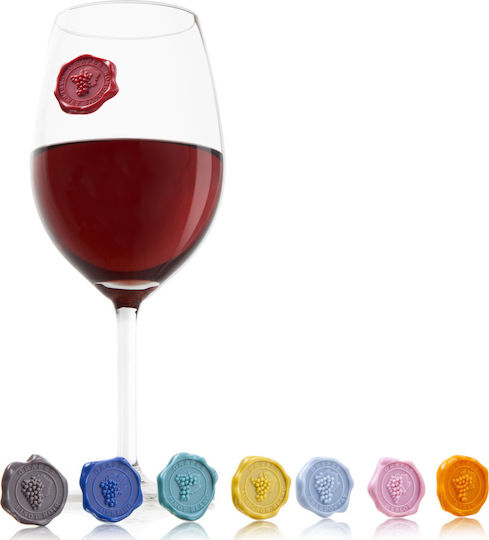 Vacu Vin Διακριτικά Ποτηριών Grapes Αξεσουάρ Ποτών 8τμχ 991539