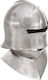 Karneval Ritter-Helm Silber 1Stück