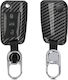 Carbon Car Key Cover Case with 3 Buttons for VW Black