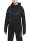 Kids Sweatshirts & Hoodies Fleece Lined Children's Hoodie with Pockets and Hood Black Sportswear