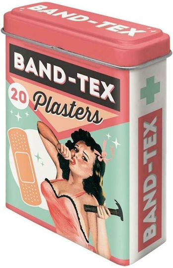 Nostalgic Art Say it 50's Band Tex Box Getreide mit luftdichtem Deckel Metallisch Rosa 7x3x10cm