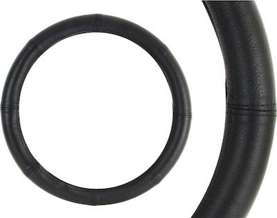 AMiO Car Steering Wheel Cover with Diameter 37-39cm Leather Black /AM