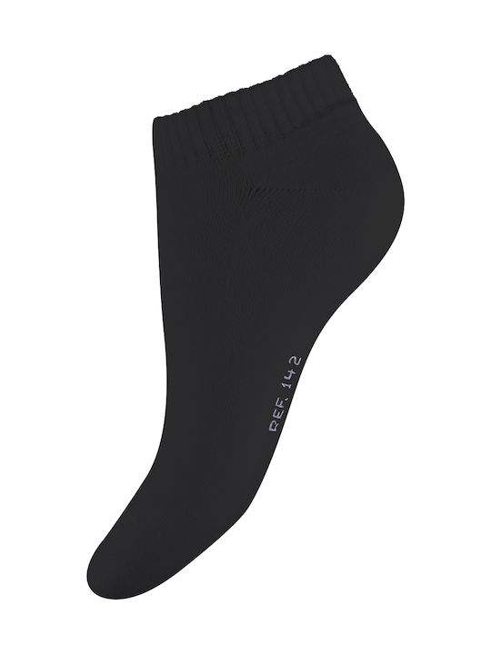 Walk Damen Einfarbige Socken Schwarz 1Pack