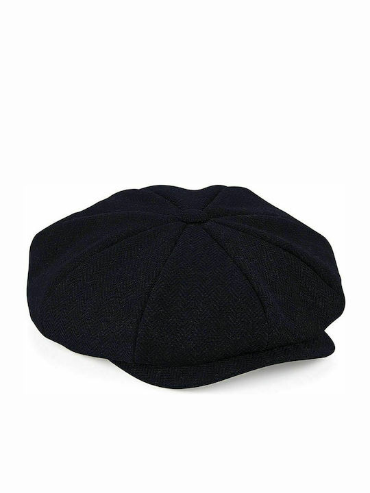 Beechfield Heritage Bakerboy Schiebermütze Navy Herringbone