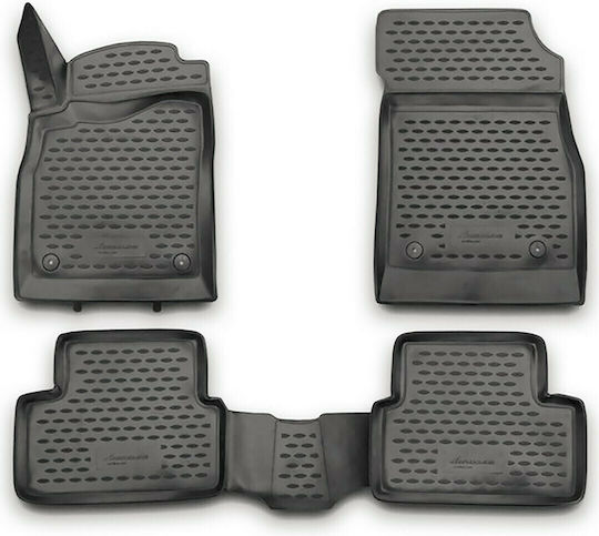 Novline Satz Vorder- und Hintermatten Wannenartig 4Stück aus TPE für Chevrolet Cruze 2009-2015 Gray