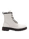 Camille Women's Combat Boots White