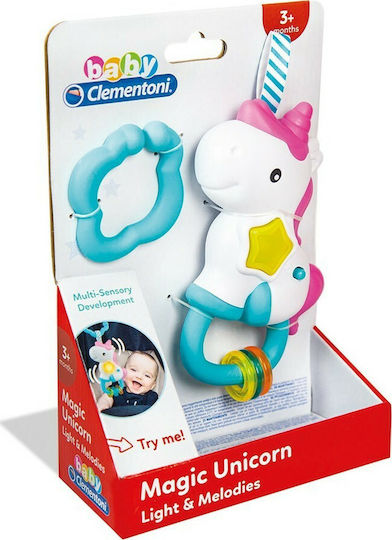 Baby Clementoni Pendant Toy for Car with Music Electronic Unicorn for 3++ Months 1000-17333